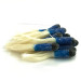  Creme Lure Co Creme Mini Tail soft bait 20 pcs,  White / Blue / Glitter fishing #13377