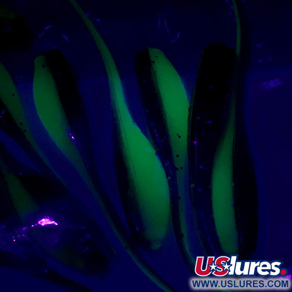   Bobby Garland Baby Shad UV,  Green UV Glow in UV light, Fluorescent fishing #6119