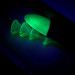  Luhr Jensen TEE Spoon UV, 1/2oz Green / Fluorescent Yellow Glow in UV light, Fluorescent spinning lure #6128