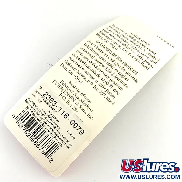   Luhr Jensen Hot Tail, 1/16oz Nickel / Fire Tiger spinning lure #6129