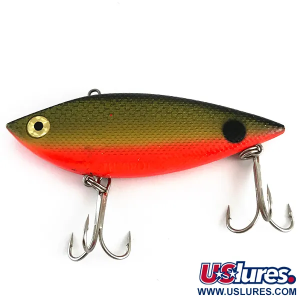 Vintage   Lipless Cotton Cordell TH, 1/2oz Green / Orange fishing lure #6150