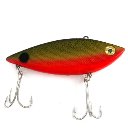 Vintage Lipless Cotton Cordell TH, 1/2oz Green / Orange fishing lure #6150