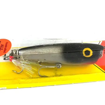 Luhr Jensen P.J.POP Wooden Hand-made lure, 3/5oz Silver / Black fishing lure #6151