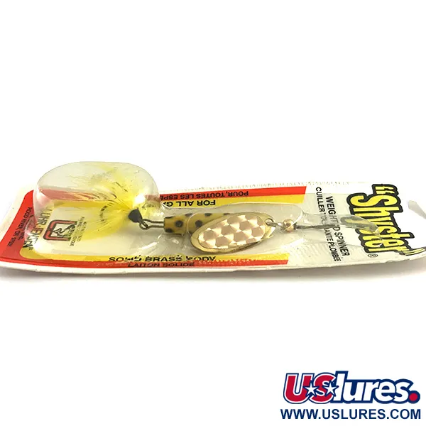   Luhr Jensen Shyster, 1/3oz Yellow / Gold / Hologram spinning lure #6152