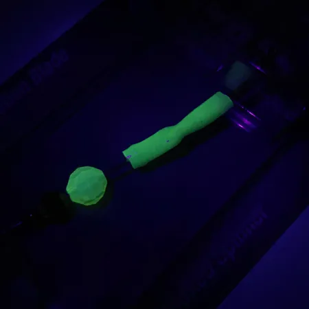 Luhr Jensen ClearWater Flash UV, 1/4oz Silver / Hammered Silver / Fluorescent Green spinning lure #6154