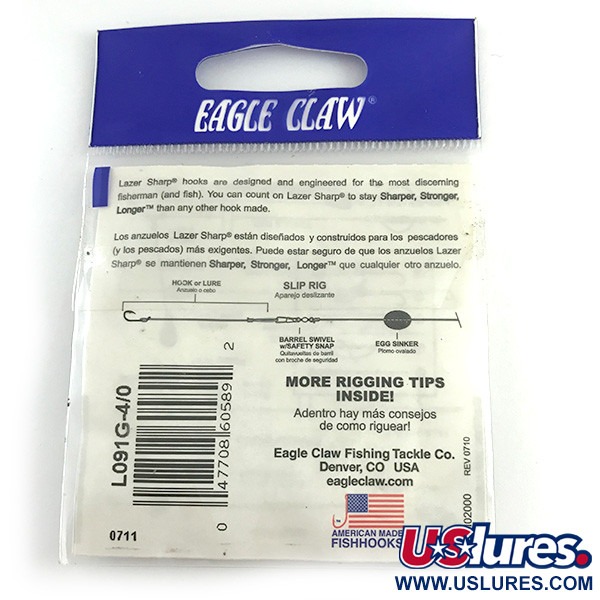   Eagle claw #4/0 Jig Hooks,  Black fishing #6159