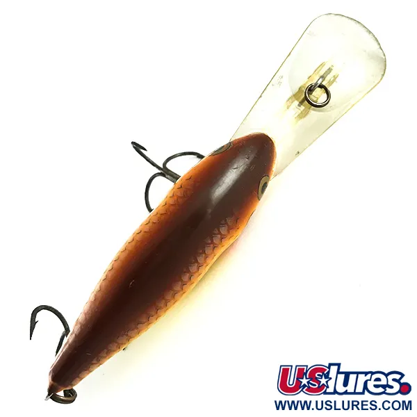 Vintage Rapala RAPALA RISTO RAP, 3/5oz Yellow / Brown fishing lure #6163