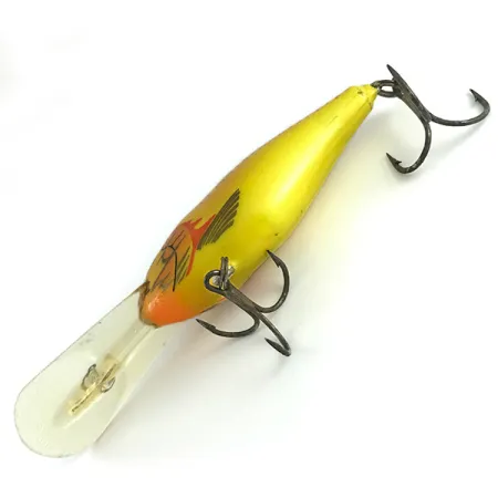 Vintage Rapala RAPALA RISTO RAP, 3/5oz Yellow / Brown fishing lure #6163