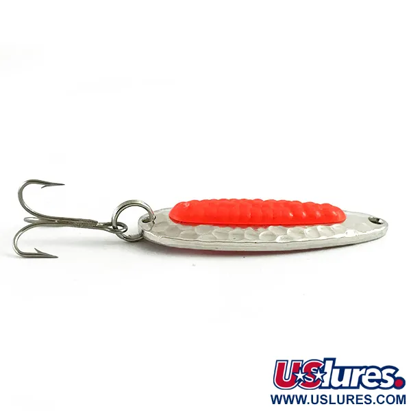 Vintage   Blue Fox Pixee UV​ , 1/4oz Hammered Nickel / Pink fishing spoon #6172