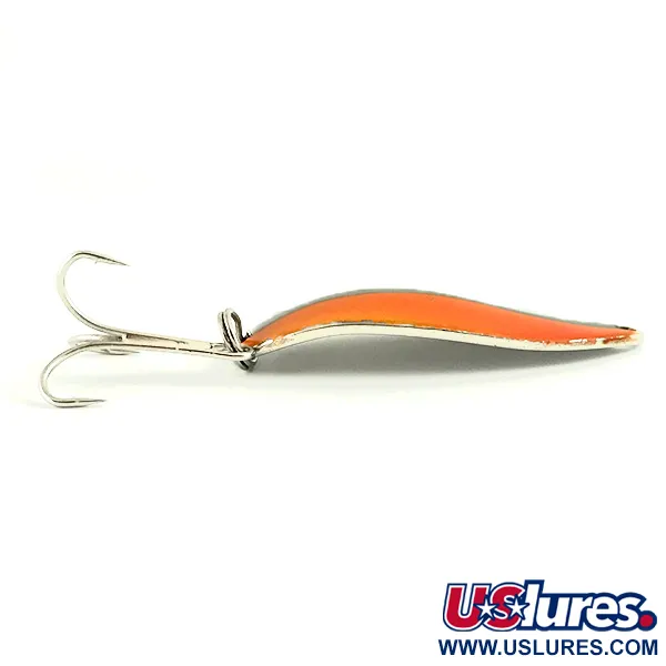 Vintage Seneca Little Cleo (Hula Girl), 1/2oz Nickel / Orange fishing spoon #6173