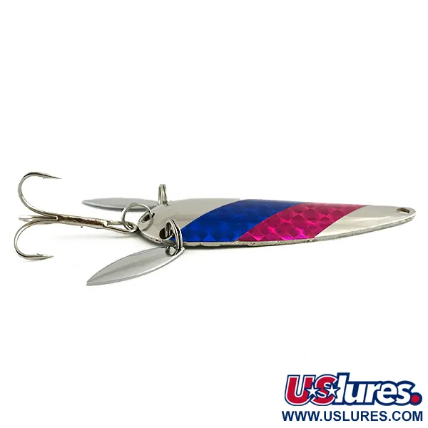 Vintage   Marathon (with sonic blades), 3/5oz Nickel / Red / Blue fishing spoon #6188