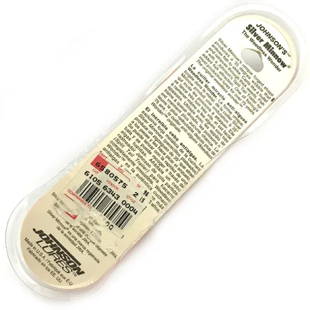 Weedless Johnson Silver Minnow, 3/4oz Orange / Green / Yellow / Nickel / UV Glow in UV light, Fluorescent fishing spoon #6192