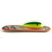   Weedless Johnson Silver Minnow, 3/4oz Orange / Green / Yellow / Nickel / UV Glow in UV light, Fluorescent fishing spoon #6192