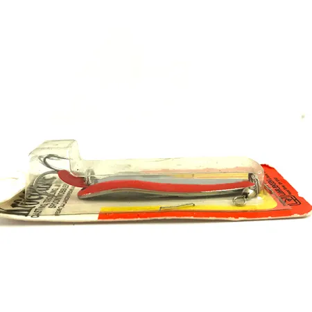 Luhr Jensen Krocodile Die #4 UV, 1/2oz Nickel / Red fishing spoon #6195