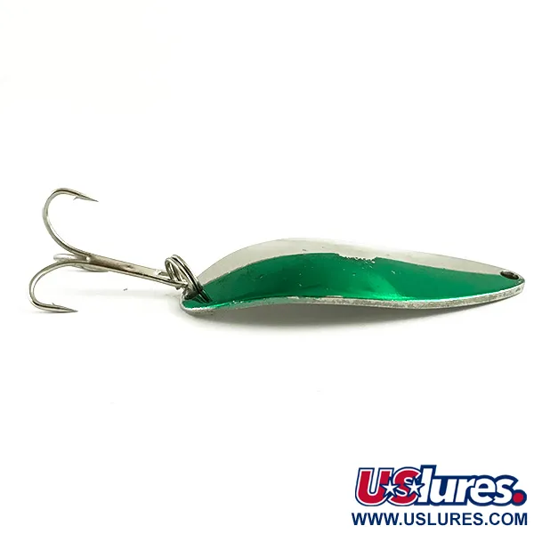 Vintage  Seneca Little Cleo (Hula Girl), 1/2oz Nickel / Green fishing spoon #6205