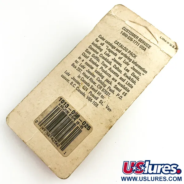   Luhr Jensen Krocodile Stubby UV, 2/3oz Hammered Nickel / Red UV Glow in UV light, Fluorescent fishing spoon #6222