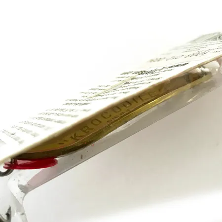 Luhr Jensen Krocodile Die #4 UV, 1/2oz Hammered Brass / Red UV Glow in UV light, Fluorescent fishing spoon #6228