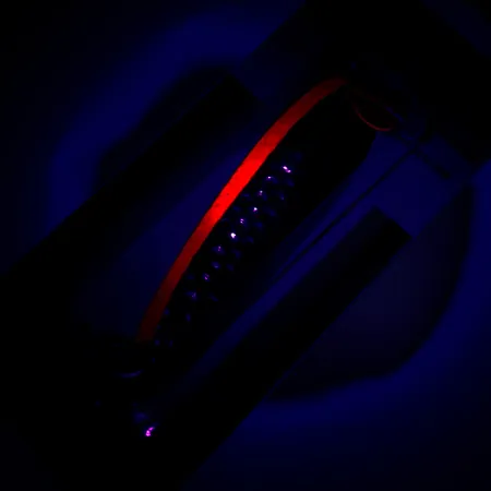 Luhr Jensen Krocodile Die #4 UV, 1/2oz Hammered Brass / Red UV Glow in UV light, Fluorescent fishing spoon #6228