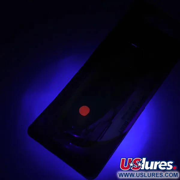 Luhr Jensen Les Davis Hotrod, 1/2oz Nickel / Red Dot UV fishing spoon #6229