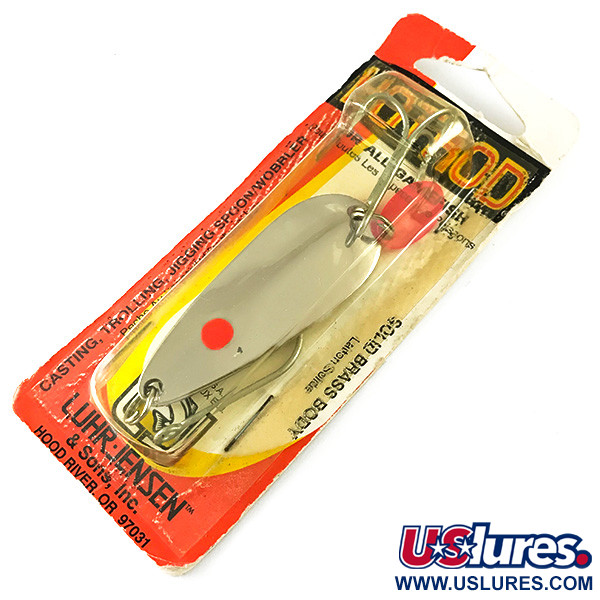  Luhr Jensen Les Davis Hotrod, 1/2oz Nickel / Red Dot UV fishing spoon #6229