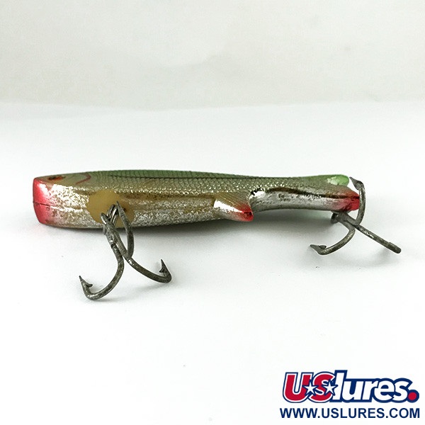 Vintage Doll Fish Lipless, 1/2oz Silver / Green fishing lure #6233