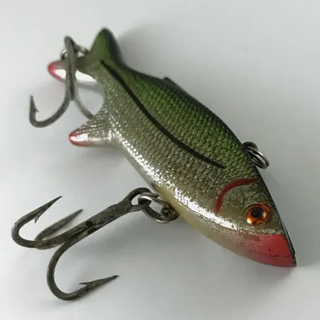 Vintage Other Doll Fish Lipless, 1/2oz Silver / Green fishing lure #6233