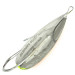 Vintage   Weedless Johnson Silver Minnow UV, 3/4oz Orange / Green / Yellow / Nickel / UV Glow in UV light, Fluorescent fishing spoon #6237