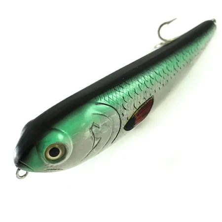 Vintage Bass Pro Shops XTS Pencil Plug, 1/2oz Gray / Green fishing lure #6240