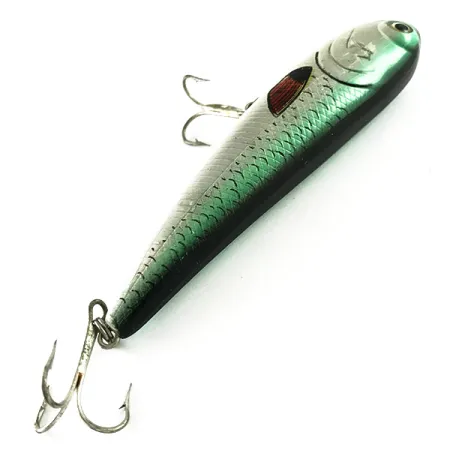 Vintage Bass Pro Shops XTS Pencil Plug, 1/2oz Gray / Green fishing lure #6240
