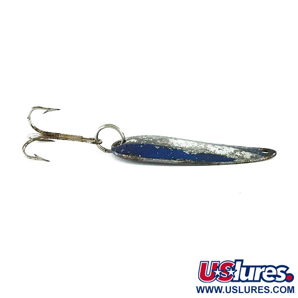 Vintage  Worth Chippewa, 3/16oz Nickel / Blue fishing spoon #6243