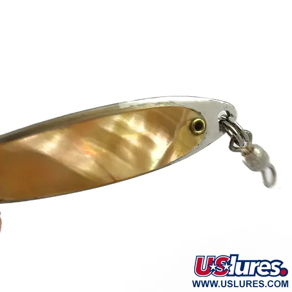 Vintage   Worth Demon Abalone Spoon, 3/16oz Nickel / Solid Pearl fishing spoon #6250