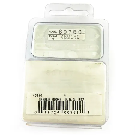 Treble Hook Gamakatsu #4, Bronze (Brass) fishing #6258