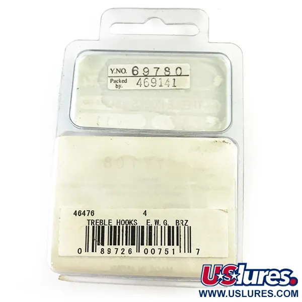 Treble Hook Gamakatsu #4, Bronze (Brass) fishing #6258