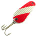 Vintage   Herter's Hudson bay spoon, 1/4oz Red / White / Nickel fishing spoon #6261