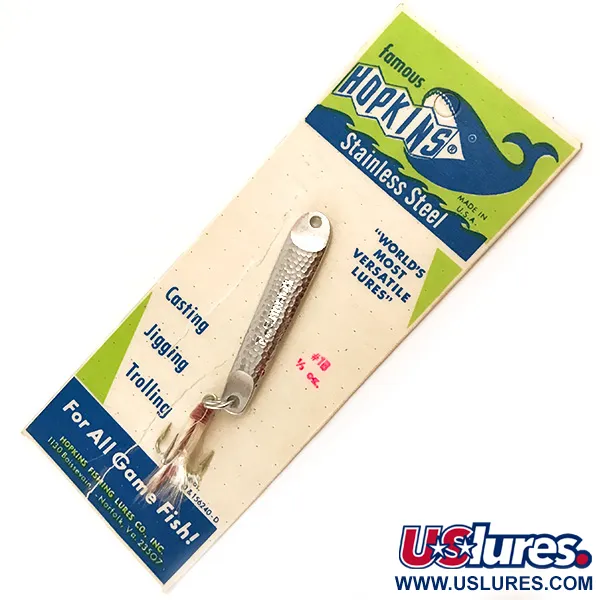   Hopkins s1, 2/5oz Hammered Nickel fishing spoon #6274