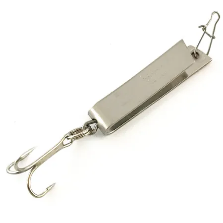 Vintage South Bend Super-Duper 502, 3/32oz Nickel / Red fishing spoon #6279