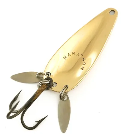 Vintage Marathon (with sonic blades), 2/5oz Gold fishing spoon #6286