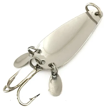 Vintage Luhr Jensen (with sonic blades), 2/5oz Nickel fishing spoon #6288