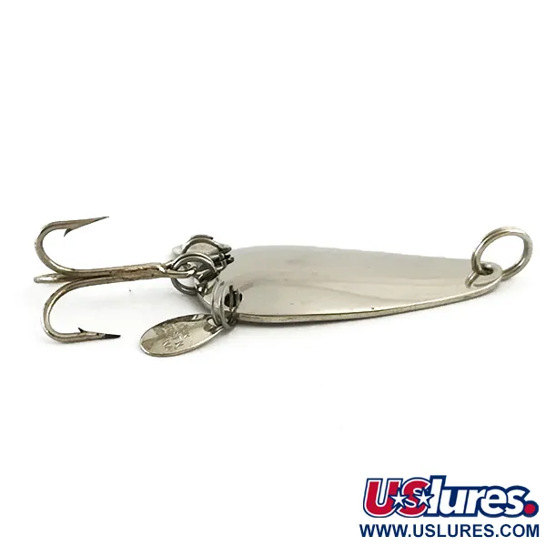Vintage   Luhr Jensen (with sonic blades), 2/5oz Nickel fishing spoon #6288