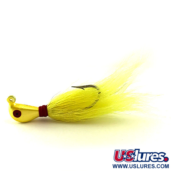 Vintage  Northland tackle Northland Sting'r Bucktail Jig UV, 1/2oz Yellow / Red fishing #6289