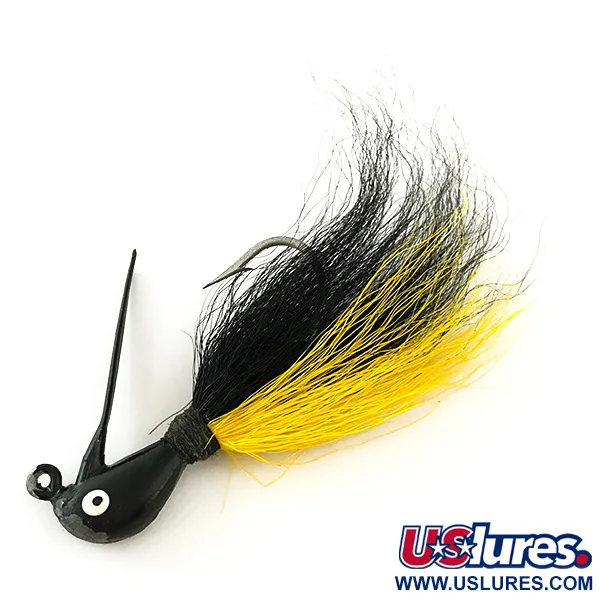 Vintage   Northland Sting'r Bucktail Jig , 2/5oz Black / Yellow fishing #6290