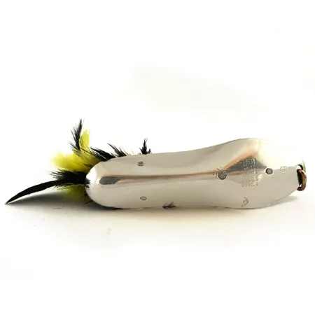 Vintage Pflueger  Chum Pflueger, 1oz Nickel / Black / Yellow fishing spoon #6293