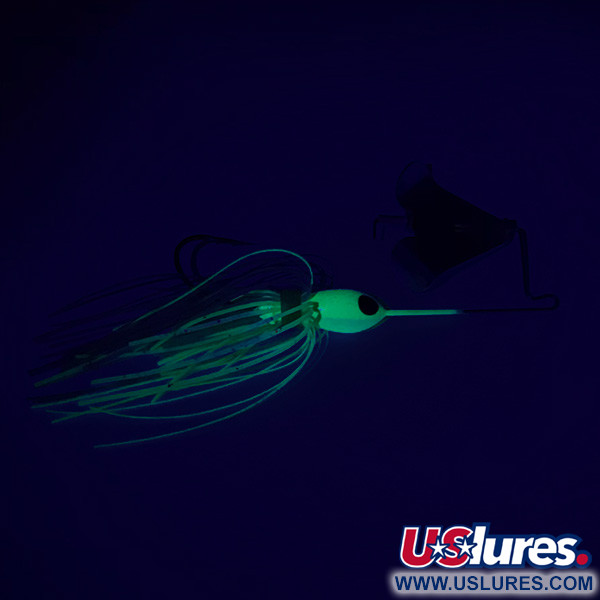 Vintage  Bass Pro Shops Strike King Mini Pro-Buzz, 1/3oz Nickel / Fluorescent Green fishing #6302