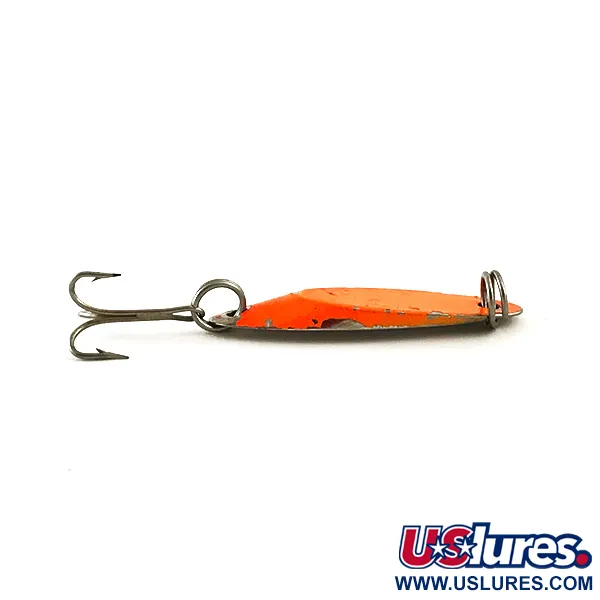 Vintage  Acme Kastmaster UV, 1/8oz Orange / Nickel fishing spoon #6315