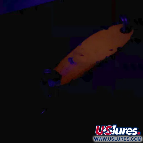 Vintage  Acme Kastmaster UV, 1/8oz Orange / Nickel fishing spoon #6315