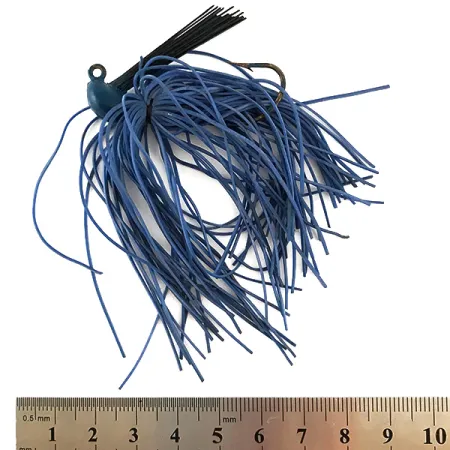 Vintage Unknown Bass Jig, 1/3oz Blue fishing #6324