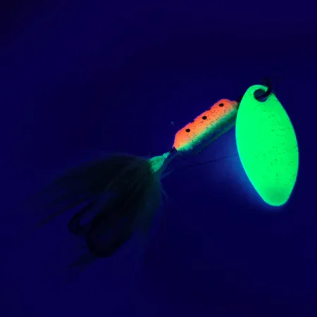 Yakima Bait Worden’s Original Rooster Tail 2, 3/32oz Fluorescent Yellow spinning lure #6336