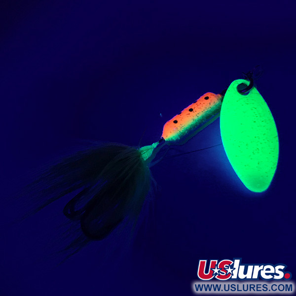  Yakima Bait Worden’s Original Rooster Tail 2, 3/32oz Fluorescent Yellow spinning lure #6336
