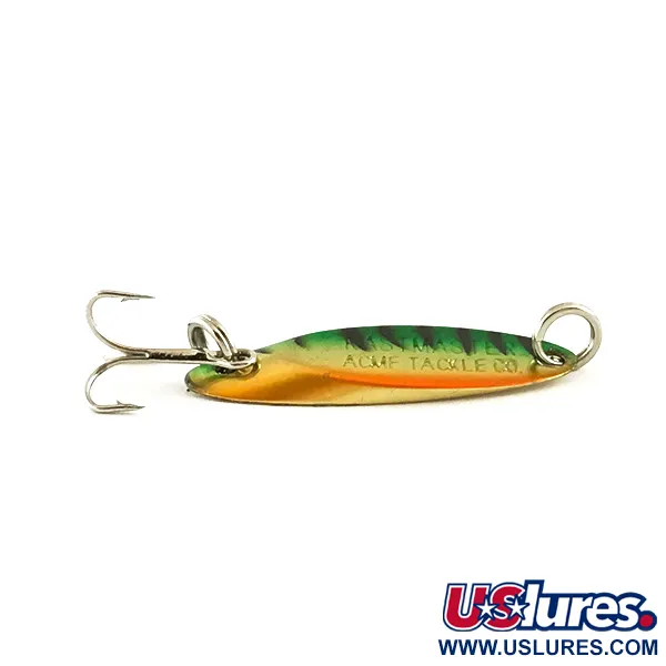 Vintage Acme Kastmaster , 1/8oz Fire Tiger fishing spoon #6343