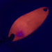 Vintage  Luhr Jensen Krocodile Stubby UV, 1/4oz Red UV Glow in UV light, Fluorescent fishing spoon #6350
